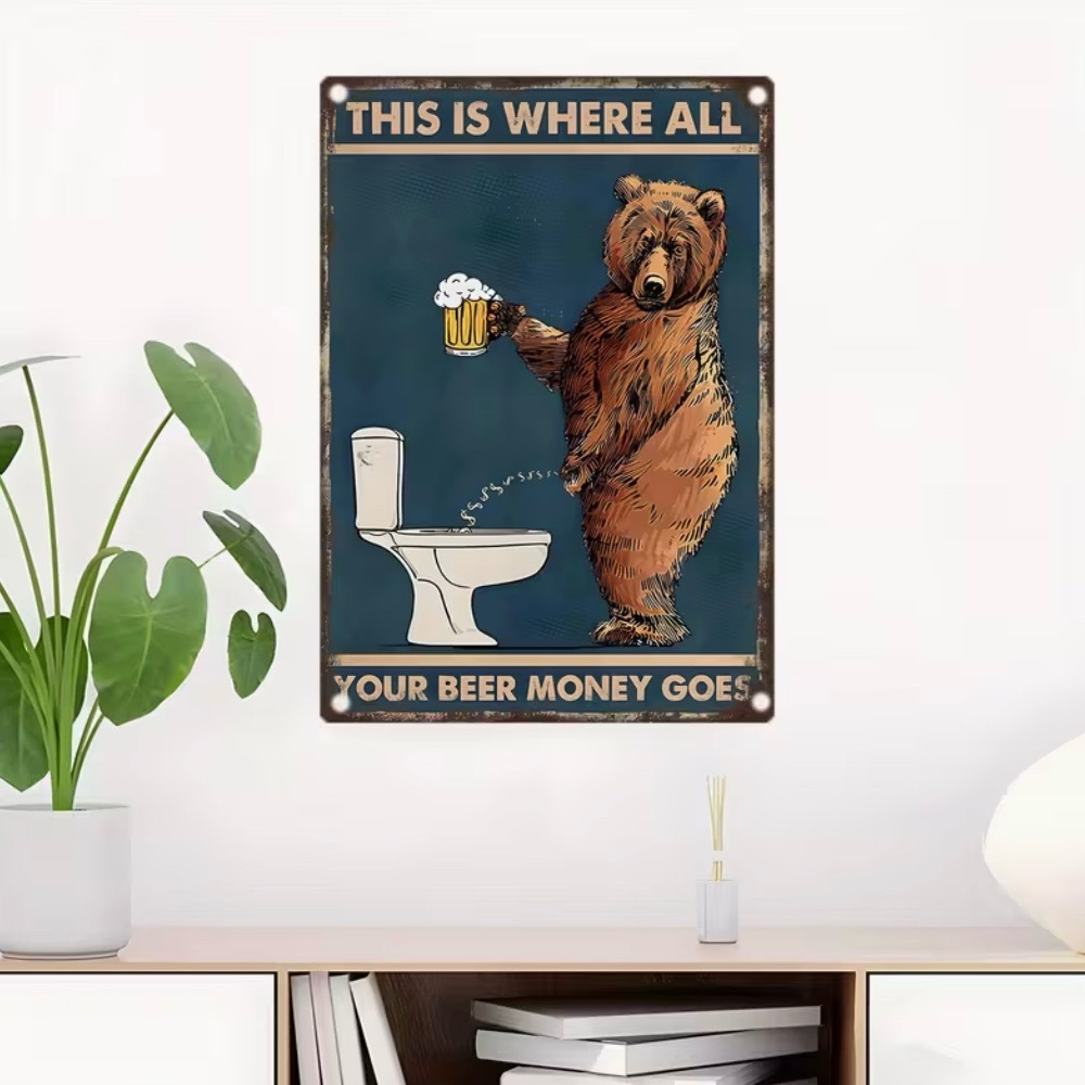 “This Is Where It All” Beer Metal Sign Wall Art 2D Flat Metal Wall Art New - Picture 2 of 6